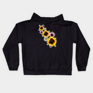 sunflowers, daisies, coneflowers, flowers, bloom Kids Hoodie